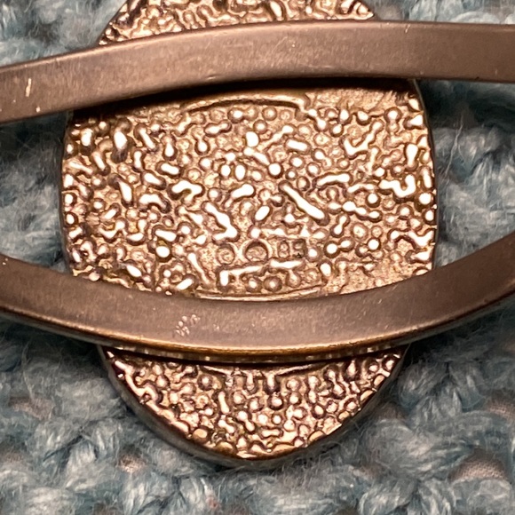 Host Pick Sterling Silver w Turquoise & Onyx Inlay Harley Davidson Cuff Bracelet - Picture 6 of 8